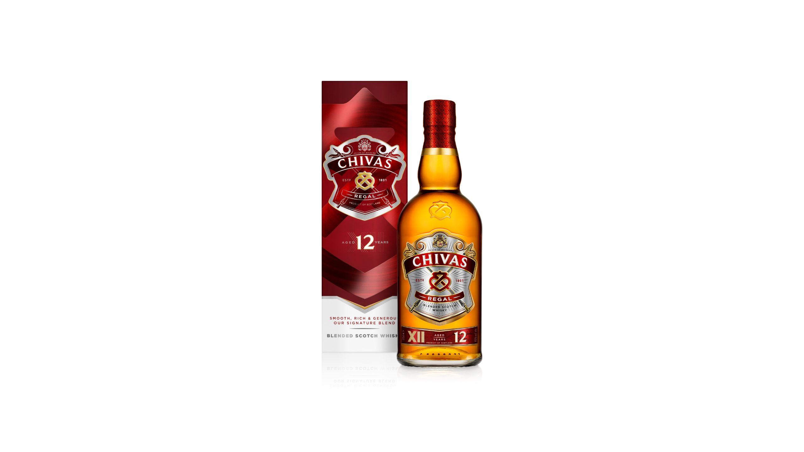 Chivas Regal 12 Year Old Blended Scotch Whisky MUFC Limited Edition 700ml