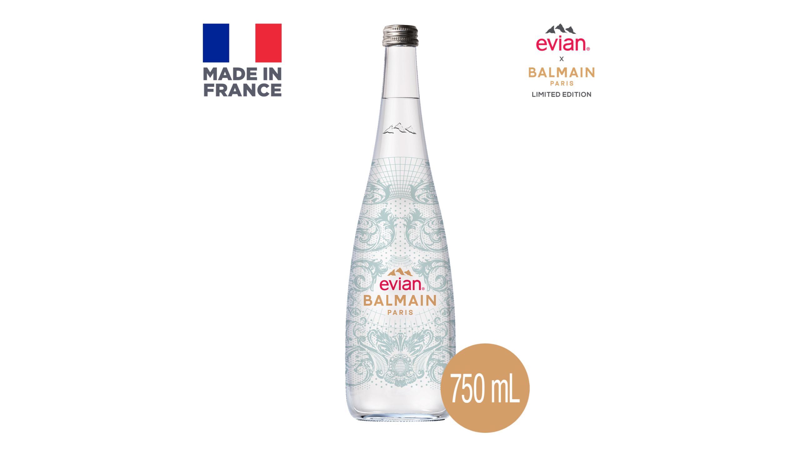 Balmain x discount evian bottle