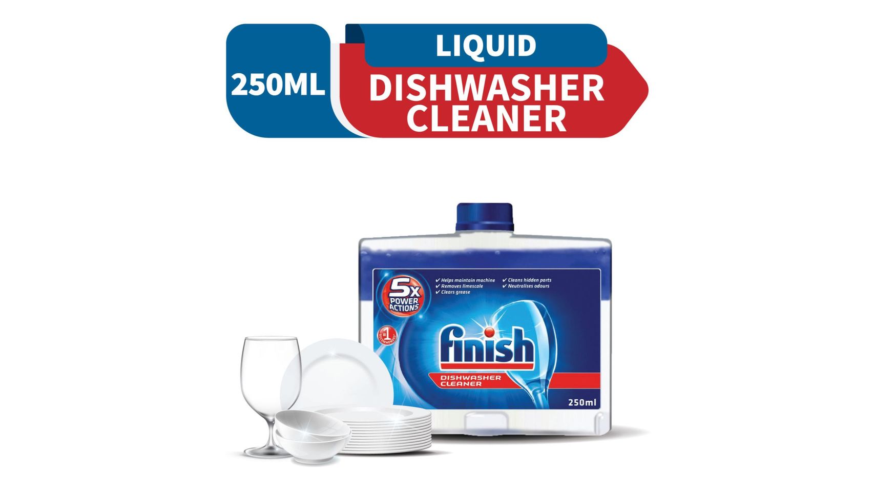Buy Finish Machine Dishwasher Cleaner Liquid 250ml from pandamart
