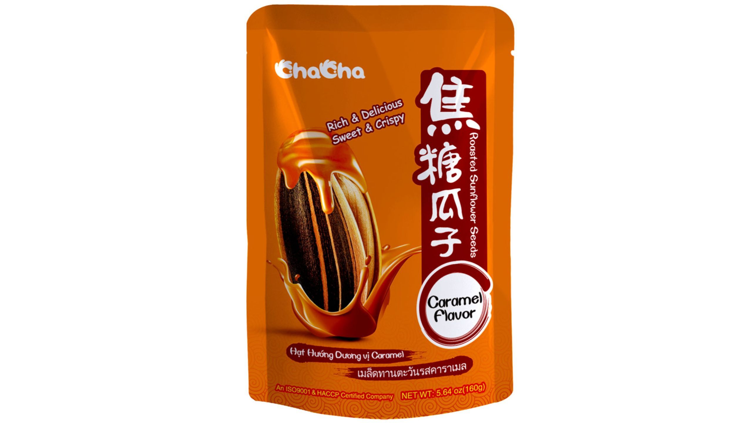 ChaCha Roasted Sunflower Seeds Caramel Flavour 160g