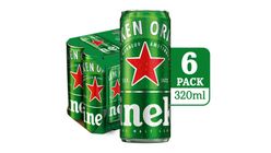 Heineken Lager Beer Can 6s x 320ml