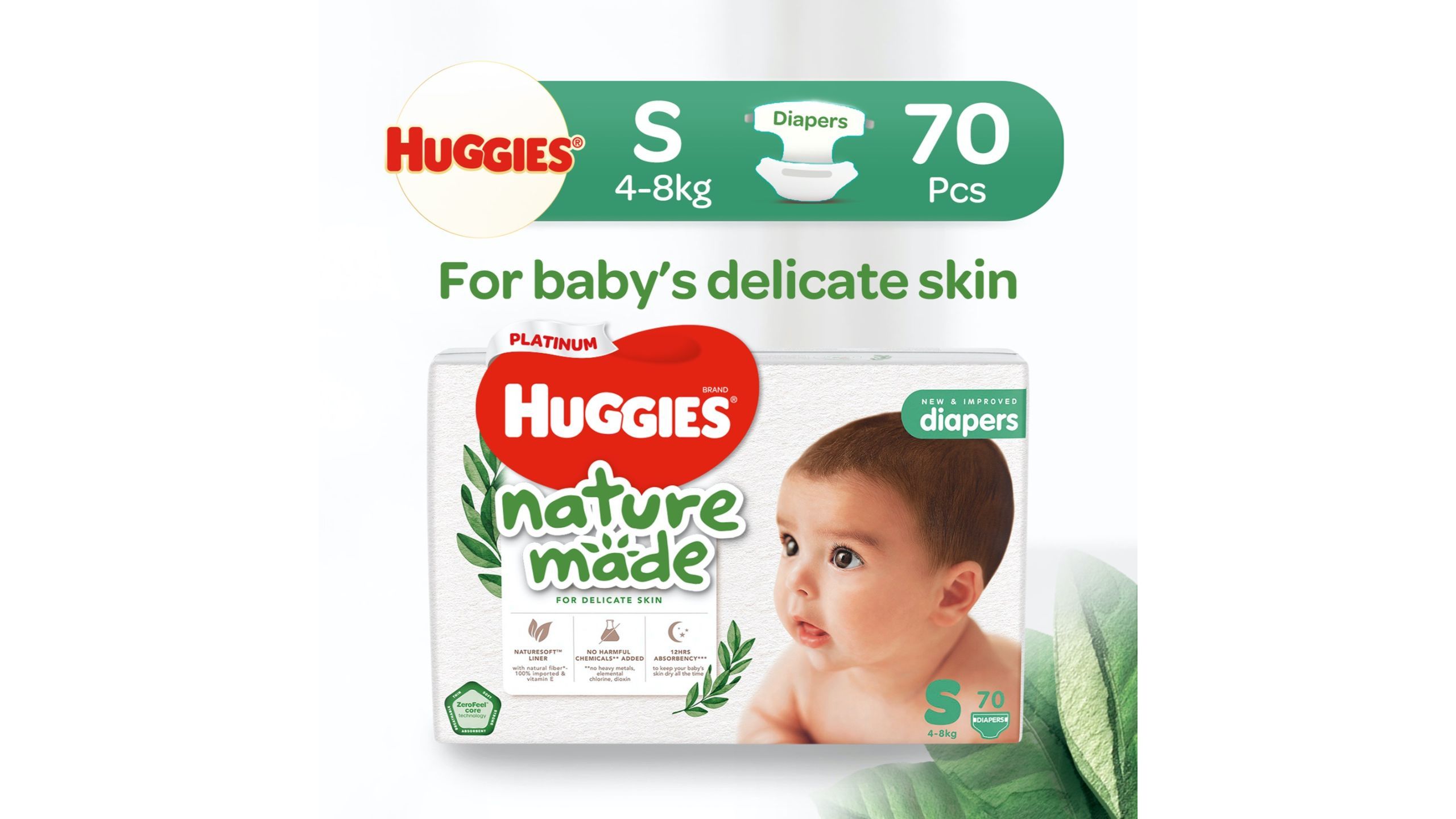 Huggies store taped diapers