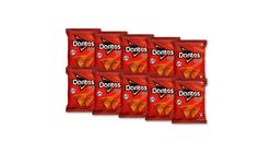 Doritos Nacho Cheese Tortilla Chips 65g - Pack of 10