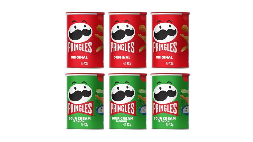Pringles Mini Pack of 6 - Original & Sour Cream 42g