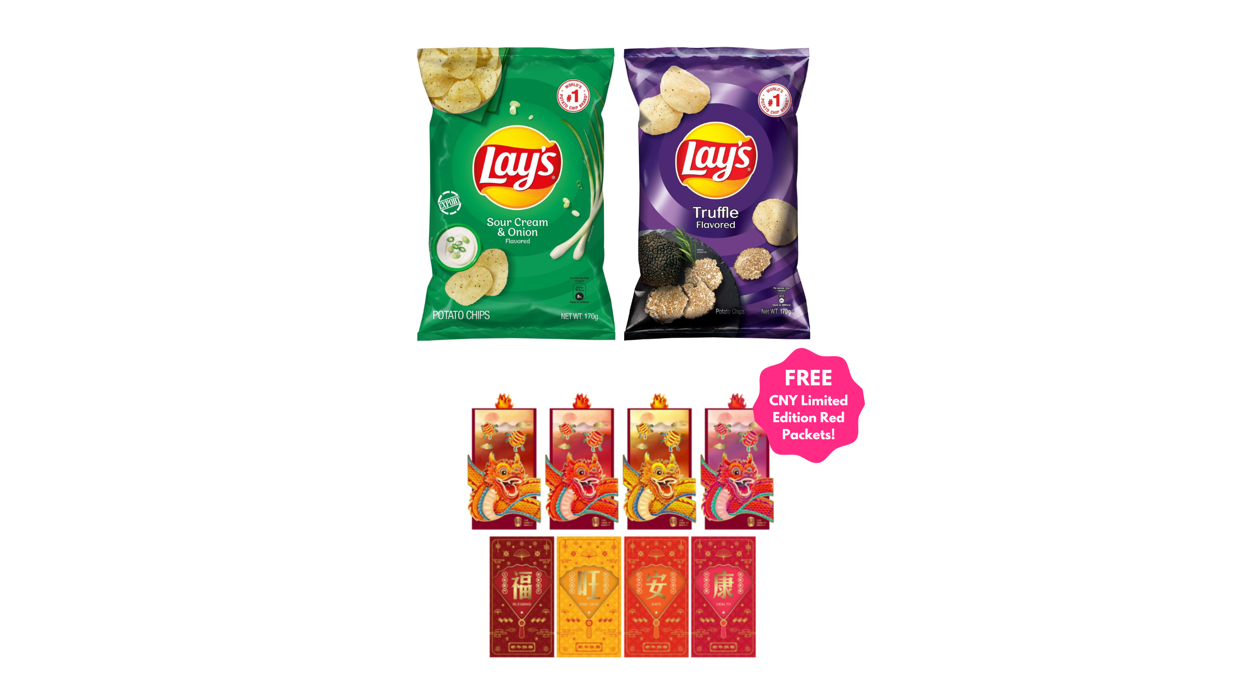 Lay's Sour Cream & Truffle Potato Chips + FREE CNY Limited Edition Red