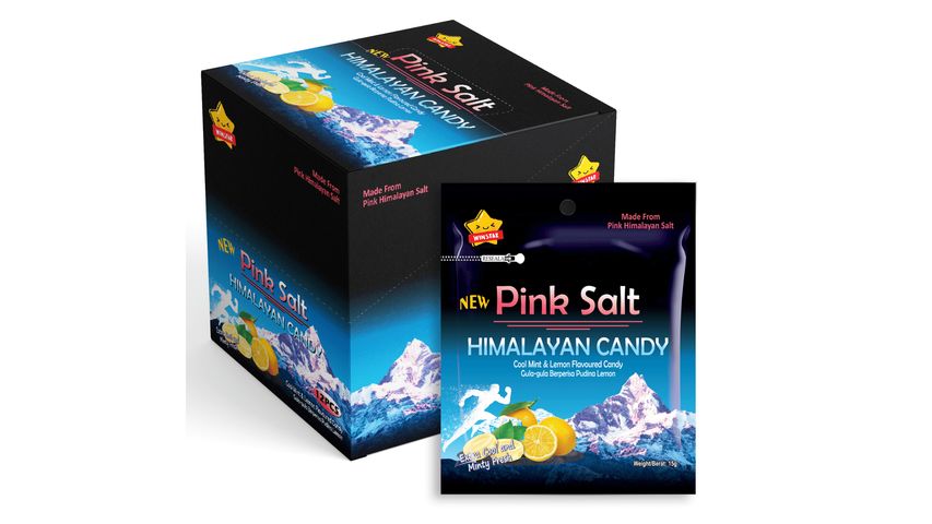 HIMALAYA SALT MINT CANDY LEMON FLAVOR 15G X 12PACKS