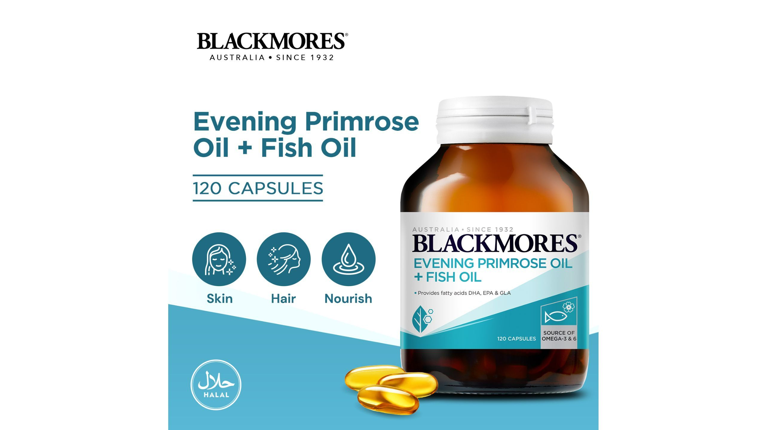 Blackmores Evening Primrose Oil Fish Oil 120s delivery near you