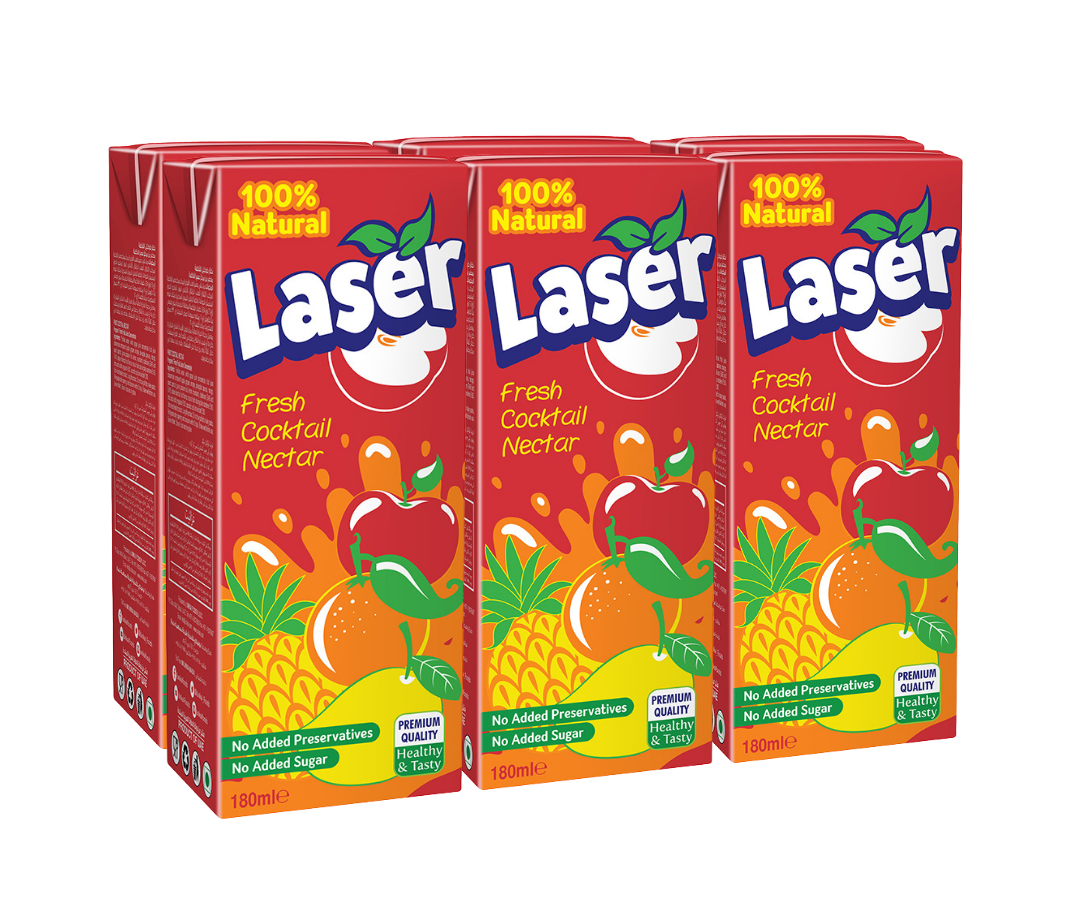 Buy Unikai Long Life Laser Cocktail Nectar No Added Sugar 180 ml x 6