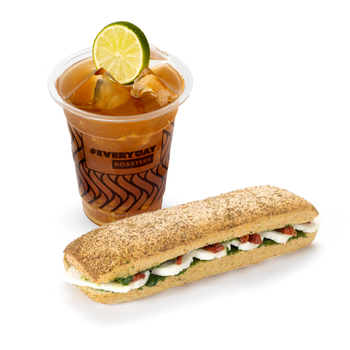 ساندويتش الحلومي المشوي + ايس تي مانقو