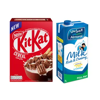 Kit Kat Cereal 330G + Almarai Full Fatlonglife Milk 1Litre
