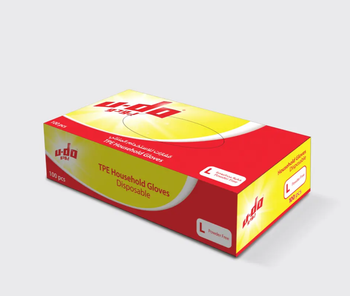 U-Do Powder Free household Disposable Gloves L Size 100 pcs