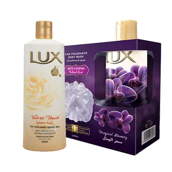Lux Body Wash With Loofah 250ml + Lux Perfumed Hand Wash 250ml