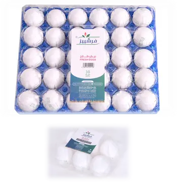 Freshies Large Fresh White Eggs Tray 30 Pcs + 6 Pcs