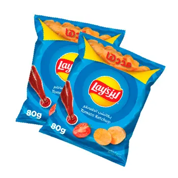 ليز نكهة الكاتشب 80 جرام 2 حبة 