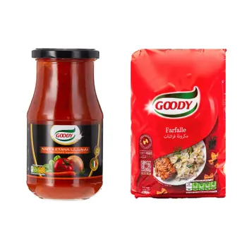 Goody Napoletana Pasta Sauce 420G + Goody Pasta Macaroni Farfalle 450G