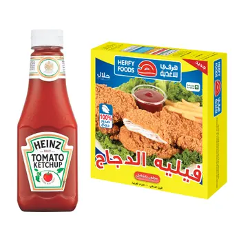 Herfy Chicken Fillet Breaded Fully Cooked 400 G + Heinz Tomato Ketchup 342G