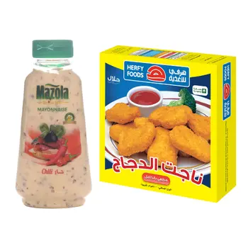هرفي ناجتس الدجاج مطبوخ 400 غم + مازولا مايونيز حار 340 مل