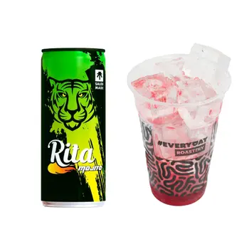 Rita Mojito Soft Drink 240 ml + Ice Cup with Strawberry flavor 470 ML