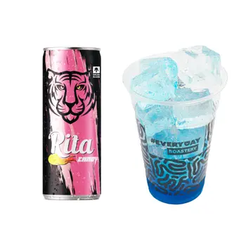 Rita Candy Slim Sparkling Can 240ml + Ice Cup with Blue Ocean flavor 470 ML