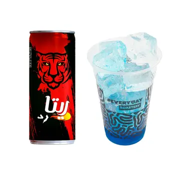 Rita Red Soft Drink Can 240ml + Ice Cup with Blue Ocean flavor 470 ML
