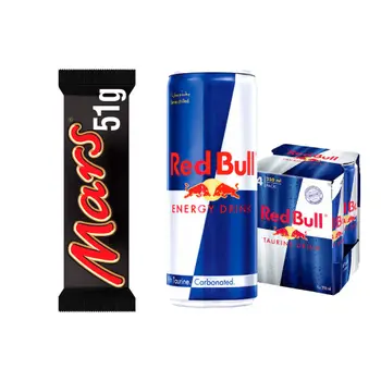 ريدبول مشروب طاقة 4 × 250مل + مارس 51 جرام