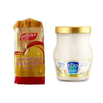 Fonte Bread Slices White 675Gm + Nadec Jar Cheese Cheddar 500 G