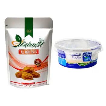 Labanh Sukkari Dates Doy Pack Zipped 500g + Nadec Full Fat Fresh Cream 100 g