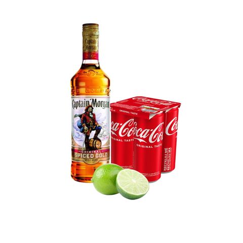 Rum + coca cola + limeta