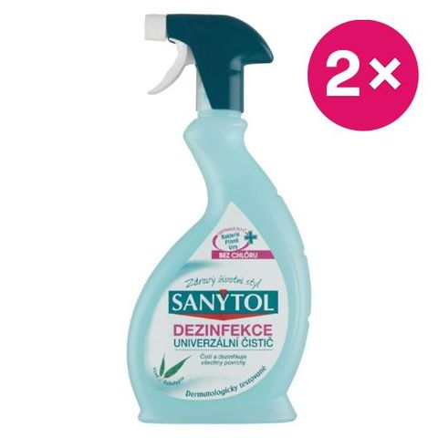 Sanytol Dezinfekce, univerzální čistič, eukalyptus, sprej | 2 x 500 ml