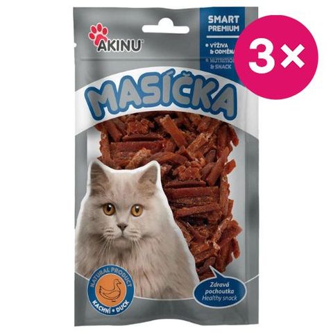 Akinu Cat food Masíčka duck strips | 3 x 50 g