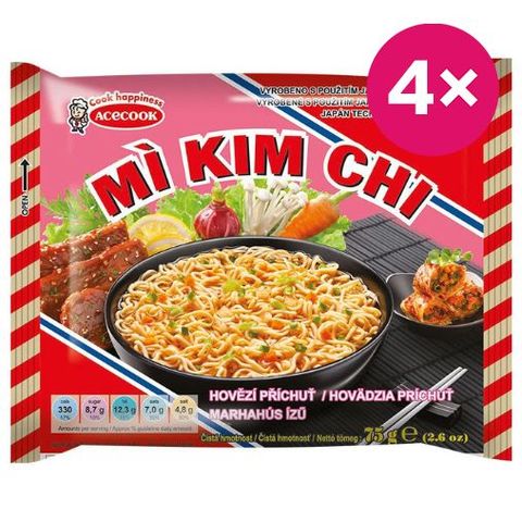Mi Kim Chi Instantní polévka hovězí | 4 x 75 g