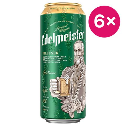 Edelmeister Pilsener Beer pale lager | 6 x 500 ml