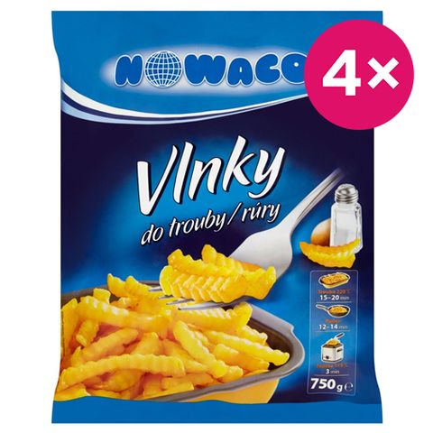 Nowaco Vlnky hranolky do trouby | 4 x 750 g