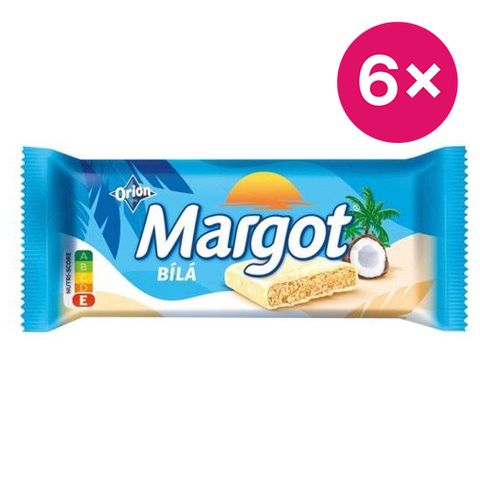 Orion Margot Tyčinka bílá s kokosem | 6 x 80 g