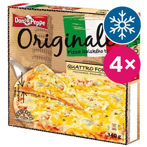 Don Peppe Originale Pizza quattro formaggi | 4 x 340 g