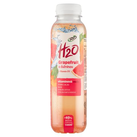 Rio H2O Grapefruit szénsavmentes és alkoholmentes ital forrásvízből rosttal és vitaminokkal 400 ml