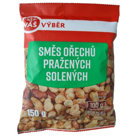 Váš Výběr Směs ořechů pražených solených | 150 g