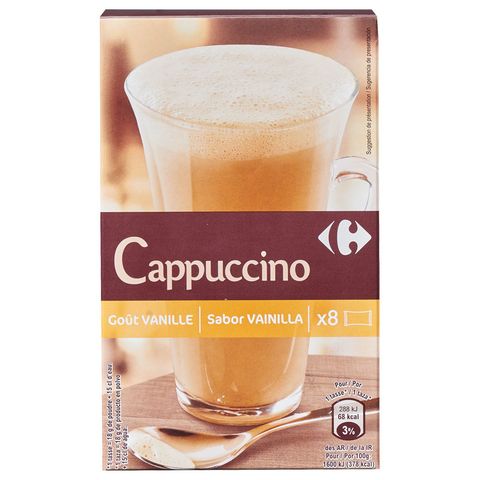 Carrefour Instant Vanilla Cappuccino | 8 x 18 g