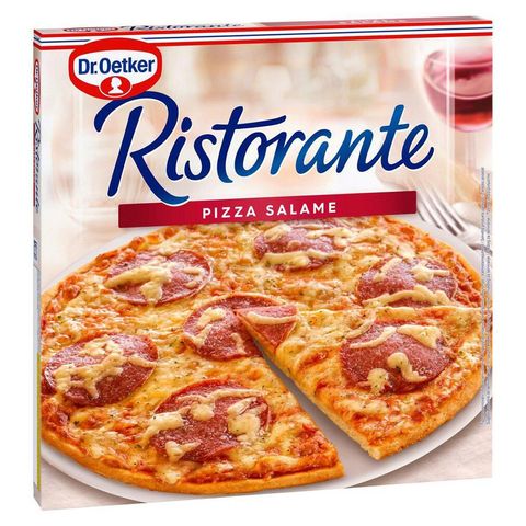 Dr. Oetker Ristorante Pizza Salame gyorsfagyasztott pizza sajttal és szalámival 320 g