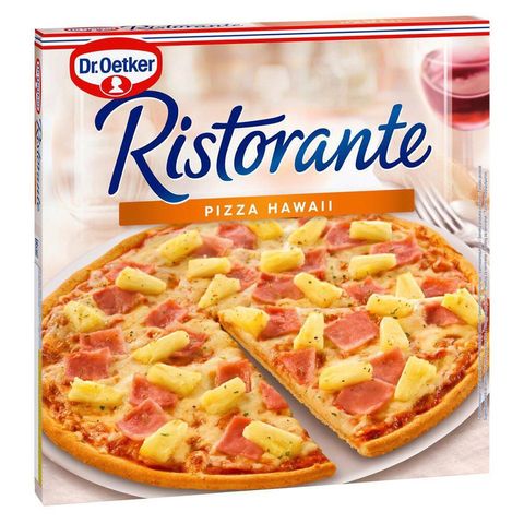 Dr. Oetker Ristorante Pizza Hawaii gyorsfagyasztott pizza sajttal, ananásszal és sonkával 355 g