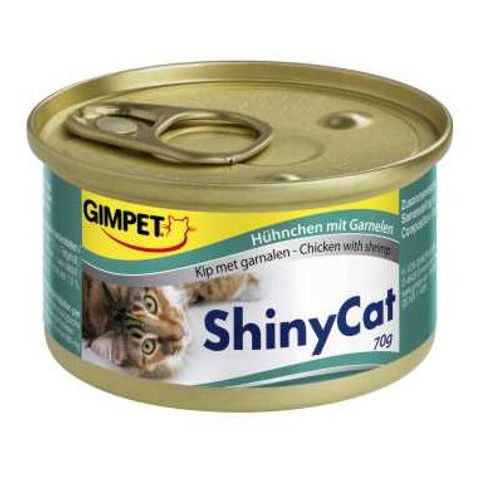 Gimcat ShinyCat Krmivo pro kočky konzerva kuře + kreveta | 70 g