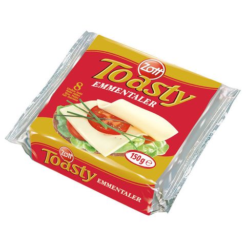 Zott Toasty Emmentaler Processed Cheese Slices | 150 g