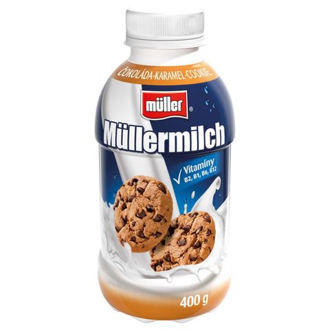 Müllermilch Milk drink chocolate cookie & caramel | 400 g