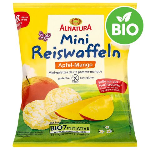 BIO Alnatura Sušenky rýžové mini s jablky & mangem | 35 g