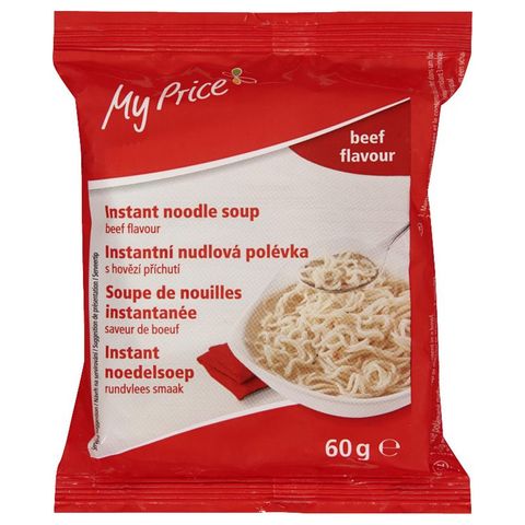 MyPrice Instantní nudlová polévka s hovězí příchutí | 60 g