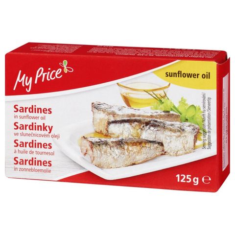 MyPrice Sardinky ve slunečnicovým oleji | 125 g