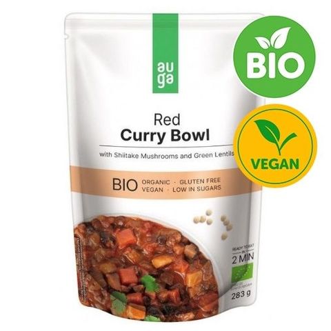 Bio Auga Bowl s červeným kari a houbami shiitake vegan a bez lepku | 283 g