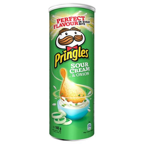 Pringles hagymás-tejfölös ízesítésű snack 165 g