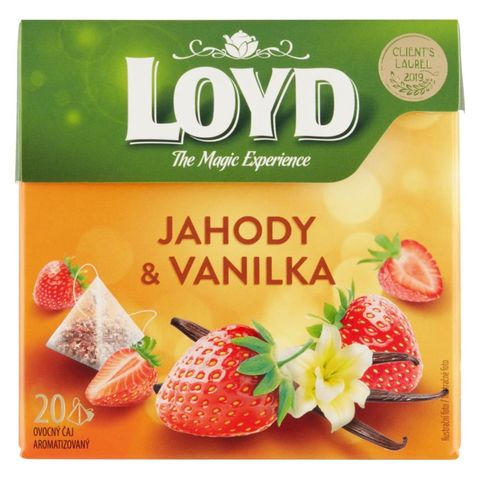 Loyd Ovocný čaj aromatizovaný jahody & vanilka | 20 x 2 g