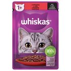 Whiskas 1+ Complete Wet Food for Adult Cats with Beef in Sauce | 85 g